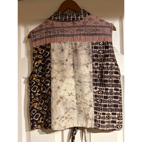 Chico’s Vintage Silk Linen Rayon Sleeveless Blouse - Picture 4 of 10